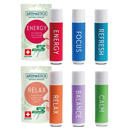 Inhalador nasal de aromaterapia [hecho en Suiza] Juego de aceites esenciales orgánicos difusor...